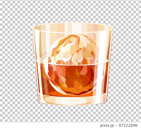 ウイスキー ロックのイラスト 97222896