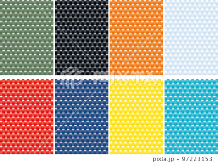 ナイロン生地のイメージ　シームレスなパターン　セット 97223153