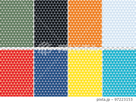 ナイロン生地のイメージ　シームレスなパターン　セット 97223153