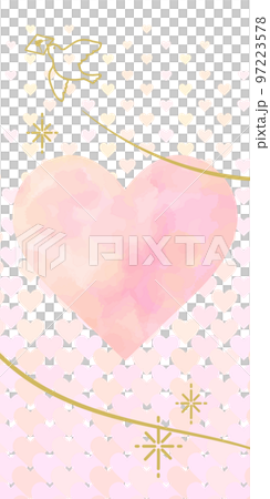 Cute valentine's day banner template (watercolor style, no text) Cute valentine's day banner template (watercolor style, no text) 97223578