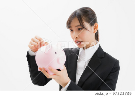 ビジネスウーマン 貯金箱 97223739