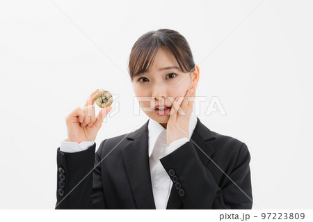 ビジネスウーマン　仮想通貨 97223809