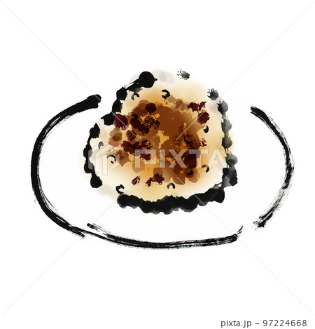 焼きおにぎりの手描きイラストセットのイラスト素材 [97224668] - PIXTA