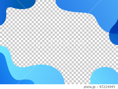由波浪藍色不規則形狀組成的框架圖素材 97224945