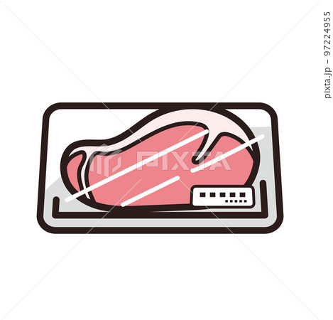 パックに入った肉のイラスト 97224955