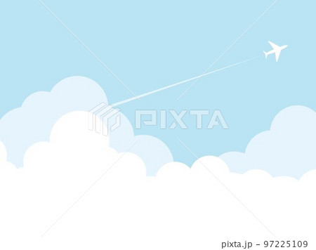 飛行機雲と空 97225109