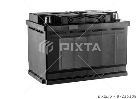Car battery isolated on white background. 97225308