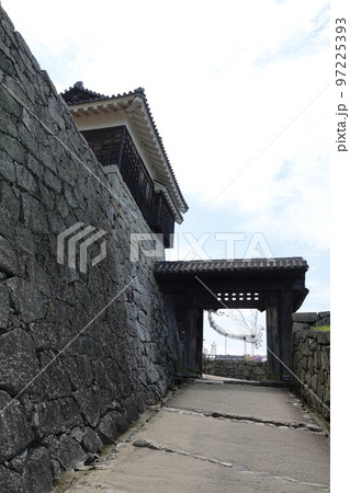 松山市の中心部、勝山（標高132m）にそびえ立つ松山城は、賤ヶ岳の合戦で有名な七本槍の 97225393