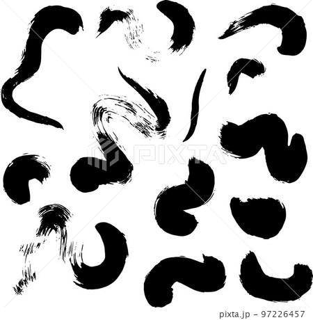 Set of black paint, ink, grunge, dirty brush strokes. Set of black paint, ink, grunge, dirty brush strokes. 97226457