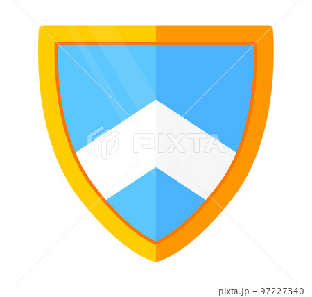 Triangular shield - modern flat design style single isolated image 97227340