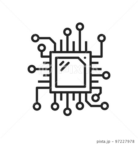 Sim card connection mobile technology communication isolated outline icon. Vector mobile telecommunications technology, internet circuit of microprocessor lines, computer chip, cpu chipset Sim card connection mobile technology communication isolated outline icon. Vector mobile telecommunications technology, internet circuit of microprocessor lines, computer chip, cpu chipset 97227978