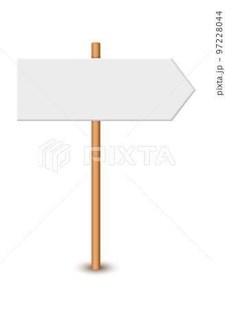 Picket sign, demonstration banners, public transparency, protest placard. Design blank boards with sticks, wooden holders template. Concept sign picket element 97228044