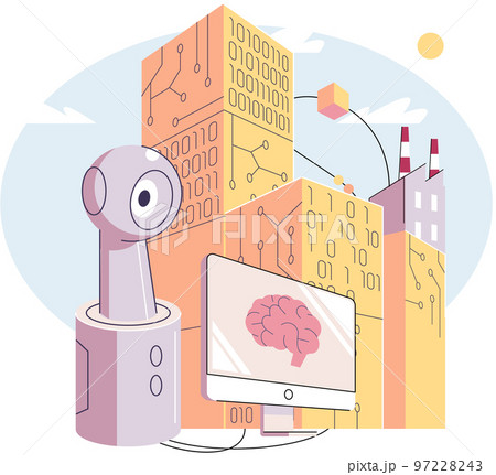 Technical and science innovation. Implementation of artificial Intelligence, digital brain 97228243