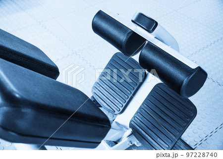 Abdominal machine inside a gym, fitness concept 97228740