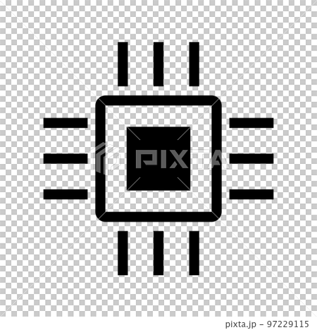 CPU icon. computer parts. vector. 97229115