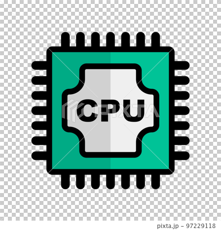 モダンなCPUのアイコン。CPUチップ。電子部品。ベクター。 モダンなCPUのアイコン。CPUチップ。電子部品。ベクター。 97229118