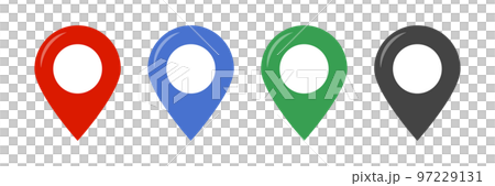 マップピンのアイコンセット。マーカーや地図ポインター。ベクター。 97229131