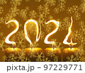 Happy new year 2024 .greetings card - snowflakes 97229771