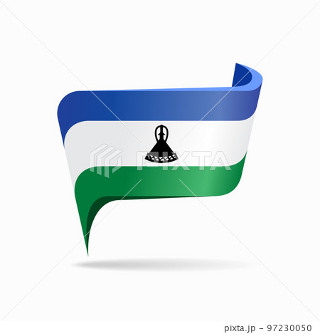 Lesotho flag map pointer layout. Vector illustration. 97230050