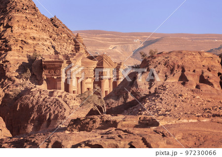 Ad Deir Monastery, Petra, Jordan at sunset Ad Deir Monastery, Petra, Jordan at sunset 97230066