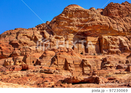 Facades Street in ancient city of Petra, Jordan Facades Street in ancient city of Petra, Jordan 97230069