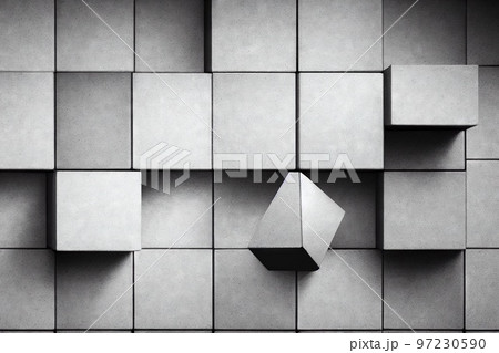 Geometric shape textured grey blocks pattern background 3D render digital illustration Geometric shape textured grey blocks pattern background 3D render digital illustration 97230590
