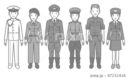 軍服、軍装のベクターイラストのイラスト素材 [97231916] - PIXTA