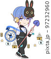 福物干支シリーズイラスト・卯年（男の子） 97232960