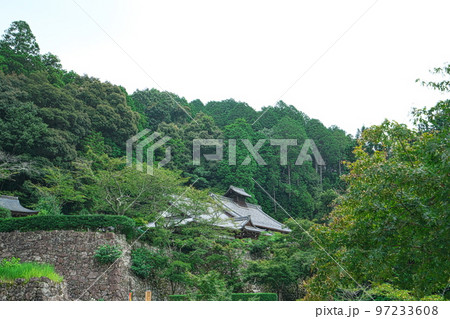 【日本100名城】安土城の伝羽柴秀吉邸跡から見た摠見寺仮本堂 滋賀県近江八幡市 【日本100名城】安土城の伝羽柴秀吉邸跡から見た摠見寺仮本堂 滋賀県近江八幡市 97233608