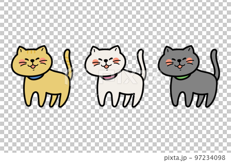 シンプルでかわいい猫のイラスト素材 シンプルでかわいい猫のイラスト素材 97234098