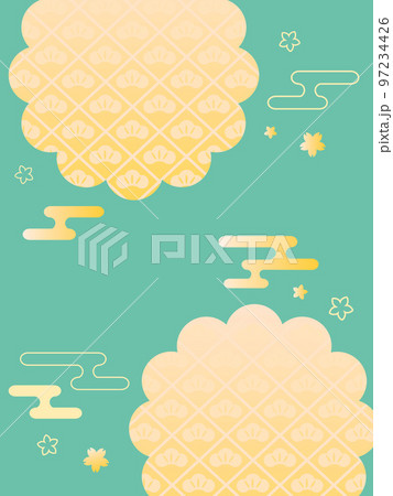 日本の伝統柄の背景イラスト 97234426