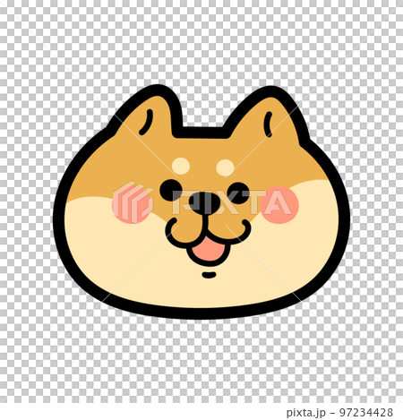 簡單可愛的柴犬、明芝插畫素材 97234428