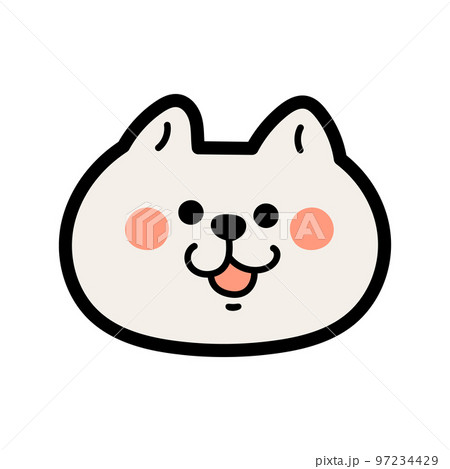 シンプルでかわいい柴犬・白柴のイラスト素材 97234429