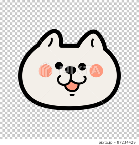 シンプルでかわいい柴犬・白柴のイラスト素材 97234429