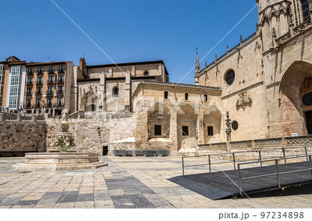 The Burgos Cathedral in Castilla y Leon, Spain was declared Unesco World Heritage Site. 97234898