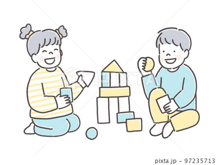 室内遊びを楽しむこどもたち 97235713