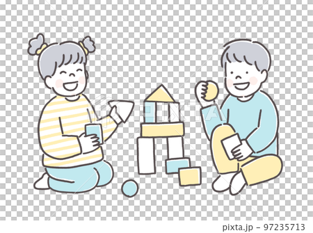 室内遊びを楽しむこどもたち 97235713