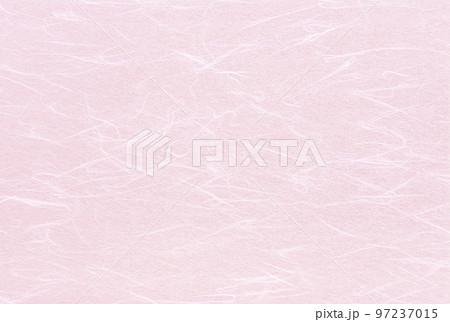 和紙のテクスチャー　手漉雲竜紙　桃　桃色　薄桃色 97237015