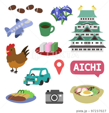 愛知のアイコン 線無し 愛知のアイコン 線無し 97237027