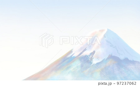 雪の積もった富士山のイラスト 97237062