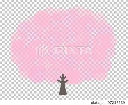 水彩繪的大櫻桃樹 97237389