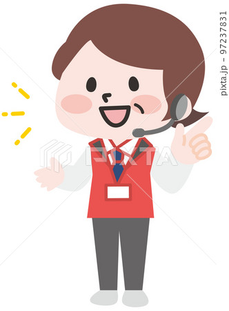 量販店スタッフのシニア女性 97237831