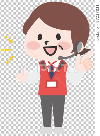 量販店スタッフのシニア女性 97237831