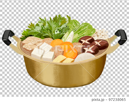 Two-handed pot (with ingredients) 97238065