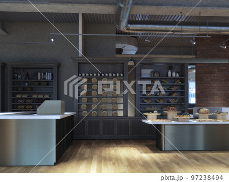 ベーカリーカフェの風景 ベーカリーカフェの風景 97238494