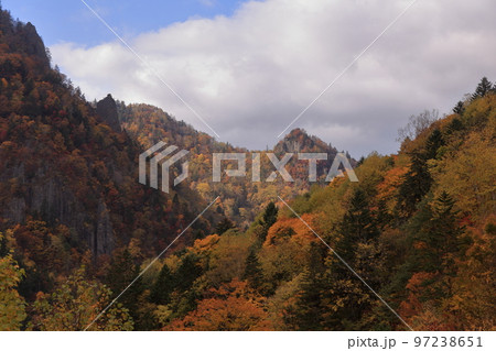 豊平峡の紅葉 97238651