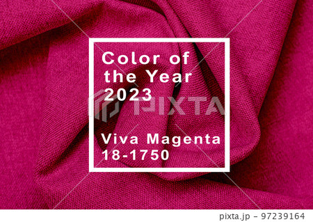 Texture of fabric. Beautiful knitted repeating pattern. Demonstrating Pantone color of the year 2023 viva magenta. Texture of fabric. Beautiful knitted repeating pattern. Demonstrating Pantone color of the year 2023 viva magenta. 97239164