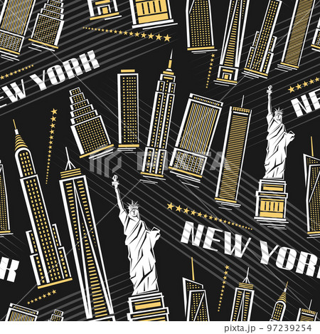 Vector New York City seamless pattern 97239254