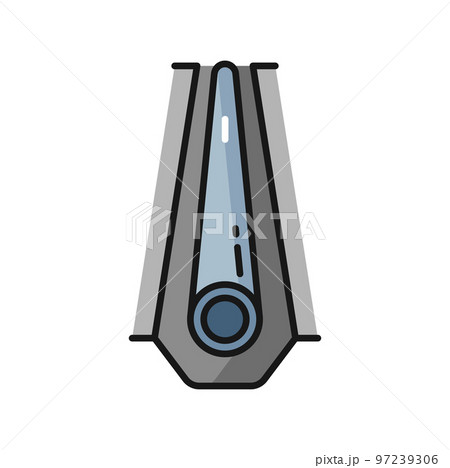 Gas oil industry pipe production, transportation isolated color outline icon. Vector pipeline industrial production, gas and oil tubes transportation Gas oil industry pipe production, transportation isolated color outline icon. Vector pipeline industrial production, gas and oil tubes transportation 97239306