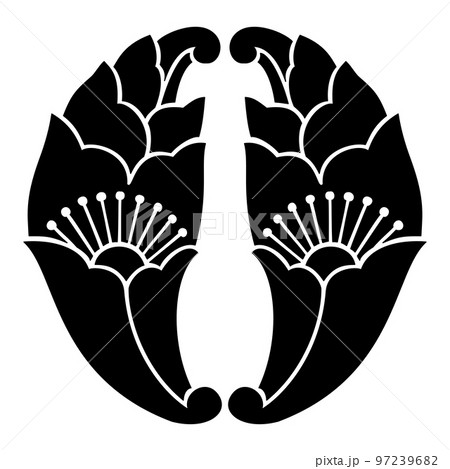 鉄砲伝来　大友宗麟の家紋　抱き花杏葉 97239682